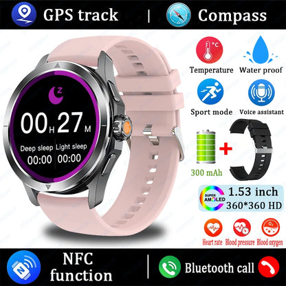 2025 New For Xiaomi S4 Ultra Smart Watch Men AMOLED Outdoor Sport NFC GPS Track Heart Rate Waterproof Bluetooth Call Smartwatch