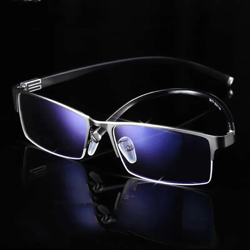 Ultra Light Outdoor Driving Protection Glasses Half Frame Myopia Glasses Business Color-changing Male Female Near Sight Glasses