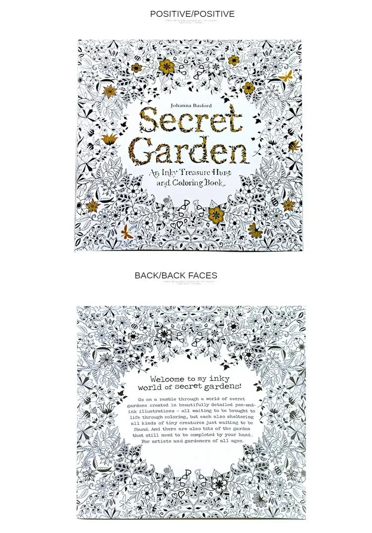 24 Pages Coloring Book for Children Adult Relieve Stress Kill Time DIY Painting Drawing Book Painting Kids Educational Toys