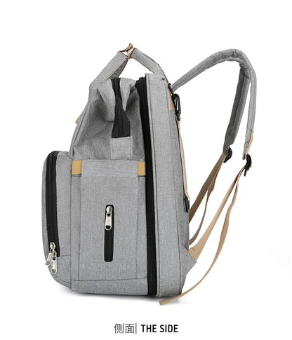 Folding Mommy Bag Multipurpose Portable Folding Crib Bed Large-capacity Baby Backpack Female Mommy Outting Bag Diaper Bags