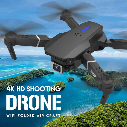 Drone E88 RC Quadcopter Foldable Portable 5G WiFi FPV Drones With 4K HD Camera Altitude Hold Mode follow Drone