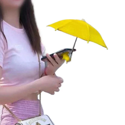 Small and Mini Umbrella Multi-color Mobile Phone Sunshade Umbrella with Suction Cup Phone Stands Outdoor Cover Sun Shield Mount
