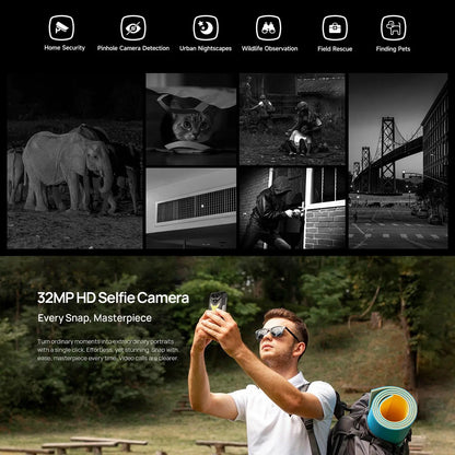 Ulefone Armor 34 Pro 5G AI Rugged Phone 32GB+512GB 25500mAh 6.95" Built-in Projector 120Hz Android 15 MTK 7300 NFC Smartphone