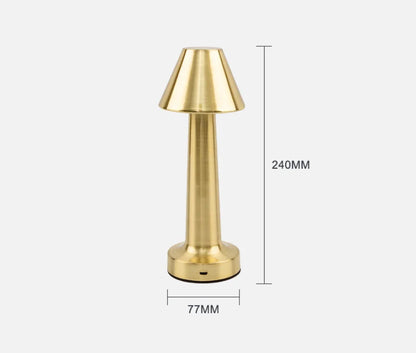 LED Table Lamp Retro Bar Coffee Table Lamp Rechargeable Touch Sensor Wireless Night Light Restaurant Living Room Decor Light