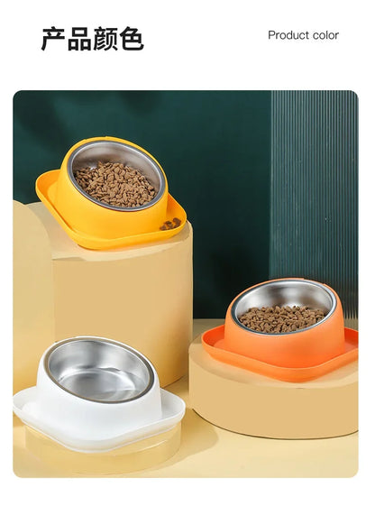 Pet bowl cat bowl oblique mouth bowl dog food bowl anti-knock dog bowl wholesale dog bowl drinking water integrated pet feeder