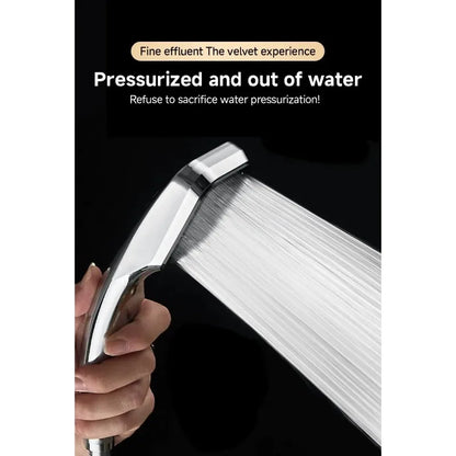 300 Holes Pressurized Showerhead Hand Hold Square Shower Head Water Saving Rainfall Spray Nozzle Bathroom Accessories