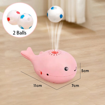 Interactive Cat Toys Electric Jet Floating Ball Cat Toy Whale Shaped Cat Toy Portable USB Dual Function Fan Pet Toy for Teaser