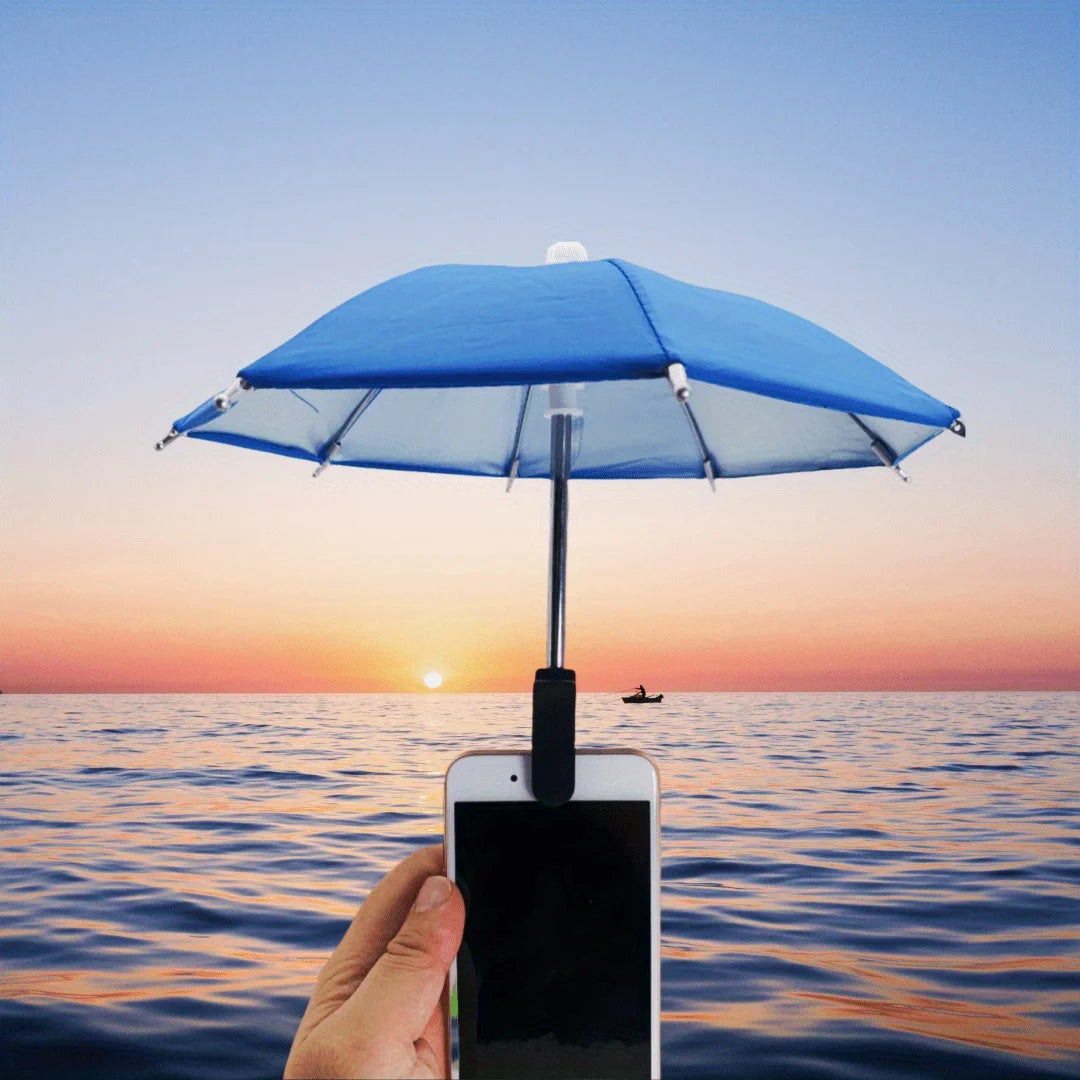 Creative Mini Umbrella Phone Stand Universal Waterproof Holder for Smartphones Portable Outdoor Rain Sun Accessory