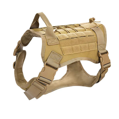 Tactical Camouflage Dog Vest Harness for Medium and Large Dogs，Easy Control and Comfortable for Hiking ，Training, and Outdoor