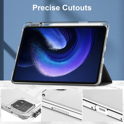 Case for Xiaomi Mi Pad 5 6 Pro 11 7 PRO 11.2 HD Transparent Case Redmi pad SE 11 Pad 2 2025 PRO 12.1" with Awake / Sleep Cover