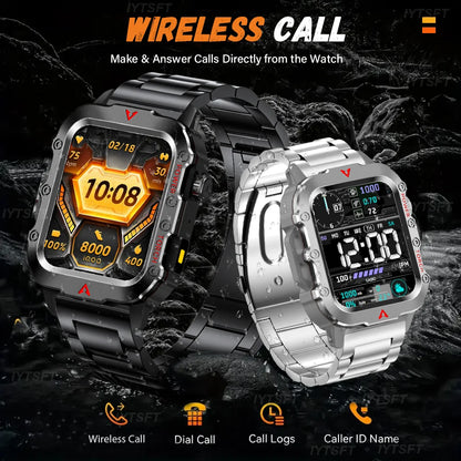 KESHUYOU 2025 New Sports Smart Watch Bluetooth Talk LED Flashlight Multi-function Outdoor Sports Smart Watch for Men Women