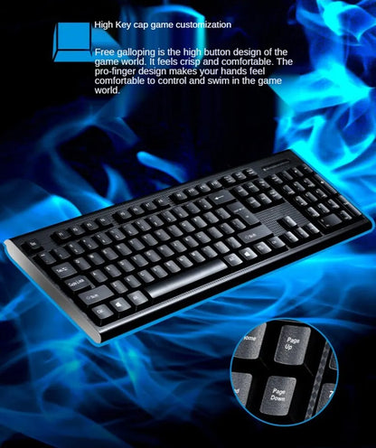 Q9 Single Keyboard USB Square Mouth Business Office Home PS2 Round Hole Wired Desktop Computer