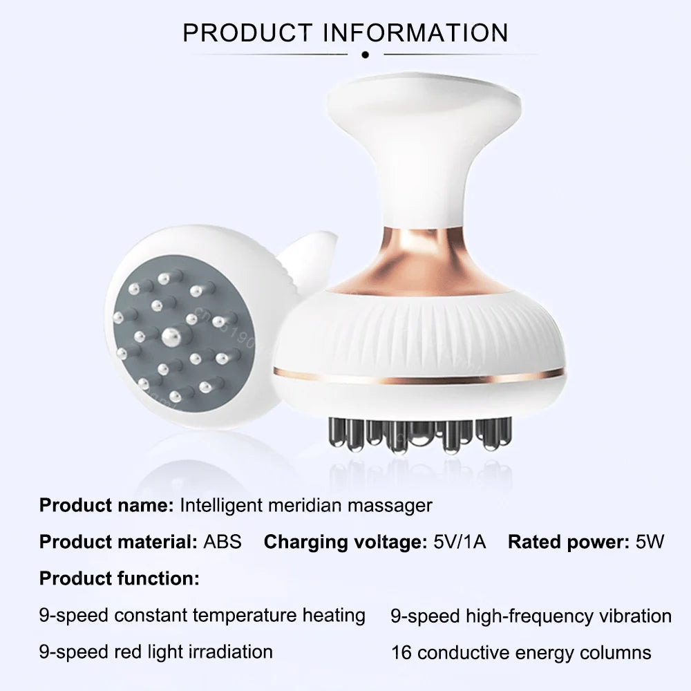Electric Meridian Brush Gua Sha Body Massager EMS Microcurrent Hot Compress Scraping Lymphatic Drainage Machine Fat Burner