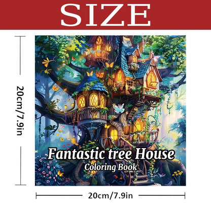 Picture Books for Adults: Coloring Books Fantastic Tree House 20 Page The Perfect Gift for A Multi-colored Pencil Art Party