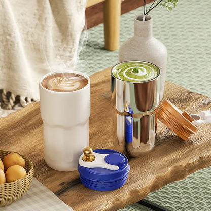 450ml Smart Coffee Cup with Led Temperature Display 316 Stainless Steel Thermos Bottle for Coffee Portable Vacuum Mug for Gift