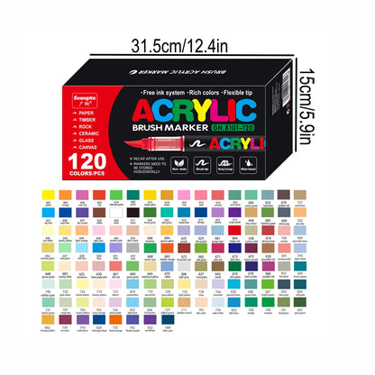 12-240 Color/box Professional Artist Marker Set - Soft-tip Drawing Straight Line Liquid Acrylic Markers, DIY Graffiti Art Painti