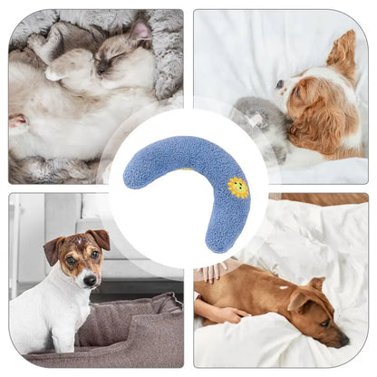 Pillows For Dogs Dog Pillow Soft Cushion Throw Pillow Half Donut Pet Calming Toy Puppy Pillow Embroidery Pattern Dog Bed Pillow