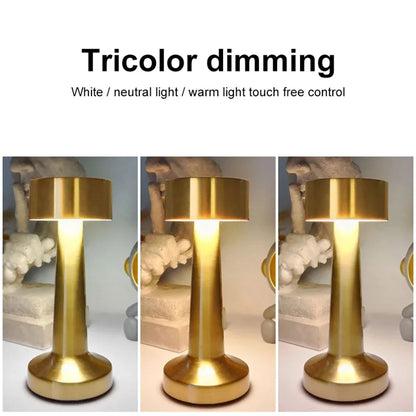 LED Table Light 3 Color Modes Retro Coffee Table Lamp with Touch Control Mushroom & Dumbbell Styles Sensor Rechargeable Night