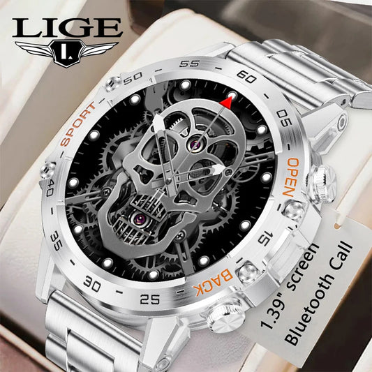 LIGE New1.39" Bluetooth Call Smart Watch Men Outdoor Sport Fitness Heart Rate Health Monitoring Smartwatch for Android IOS Phone