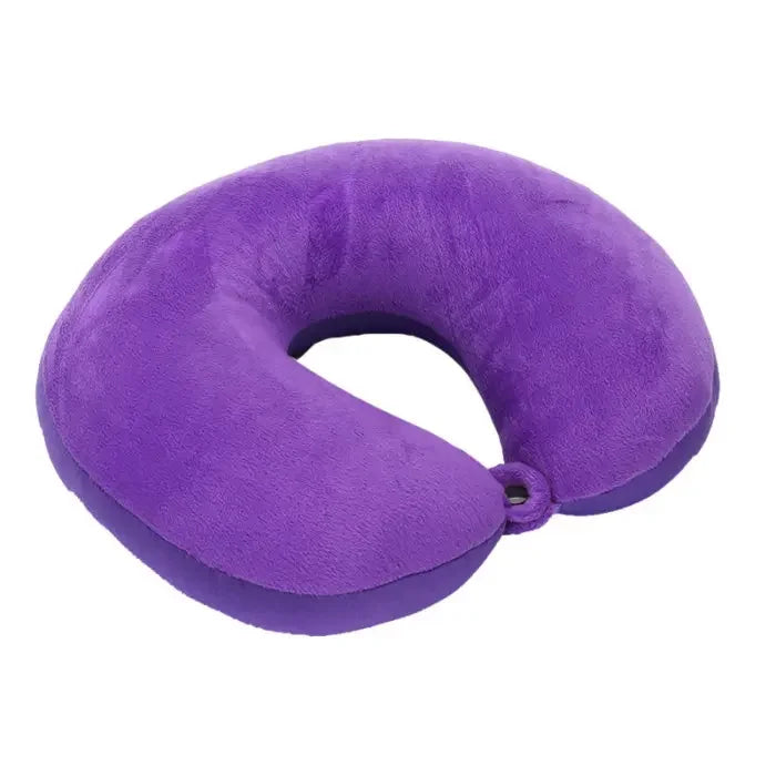 Nanoparticles U Shaped Travel Pillow Neck Support Headrest Microbeads Filling Colorful Soft Cushion Flight for AirPlane Car