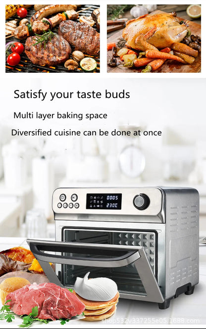 Intelligent automatic household visual stainless steel electric fryer oven