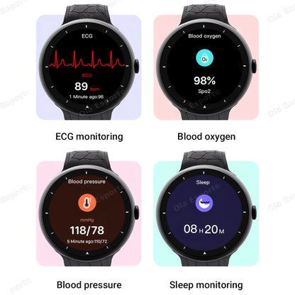 Smart Watch Men 1.52Inch AMOLED Screen BT Call GPS Sports Fitness Tracker Health Monitor Wireless Charging Smartwatch