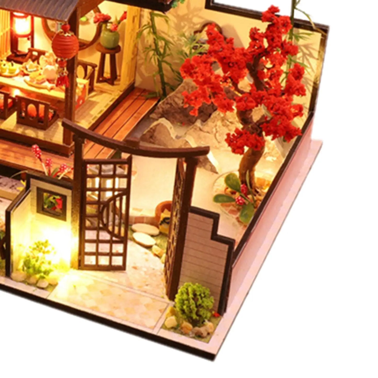 Mini DIY Wooden Dollhouse Miniature W/ Light Furniture Doll House Model Creative Room Birthday Gift