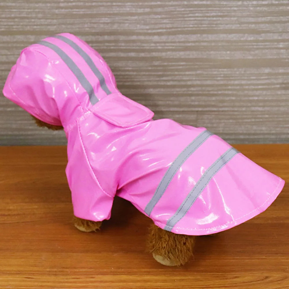 Dog Raincoat Reflective Pet Puppy Clothes Small Dog Rain Jacket Waterproof Yorkie Poodle Bichon Pomeranian Schnauzer Corgi Coat