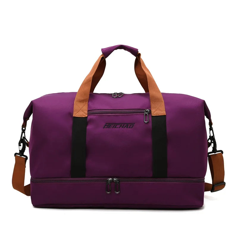Gym Bag Travel Fitness Bag for Women Large Capacity Men's Sports Luggage bag Waterproof Female Messenger Bag Dry And Wet Handbag