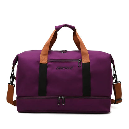 Gym Bag Travel Fitness Bag for Women Large Capacity Men's Sports Luggage bag Waterproof Female Messenger Bag Dry And Wet Handbag