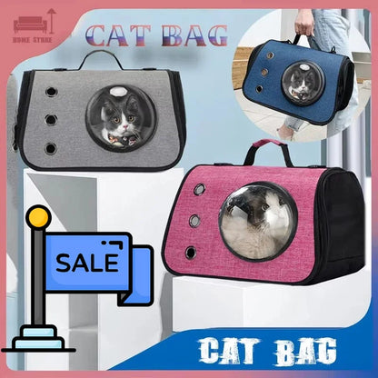 Portable Cat Bag Foldable Hand-held Space Capsule Shoulder Bags Pet Crossbody Bag Mesh Breathable Outing Kitten and Dog Supplies