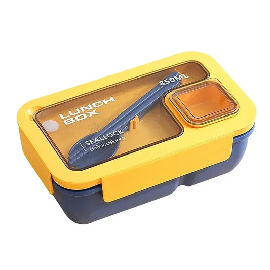 850/1100ml Portable Lunch Box Outdoor Picnic Bento Box with Soup Bowl Tableware Thermal Bag Microwavable Heating Meal Box