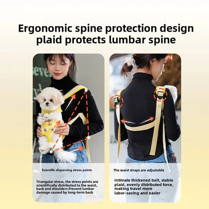 Pet Dog Hand Bag Carrier For Dogs Portable Four-legged Puppy Straddle Packs Shoulder Bag Vest Traction Rope For Yorkshire