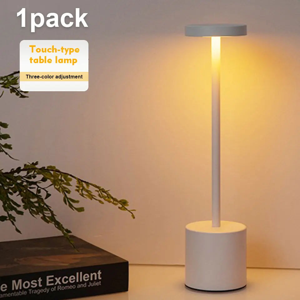 Table lamp USB Rechargeable Wireless desk lamp Dimming Touch night light lamps home decor Retro Portable bedside lamp for room