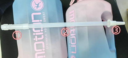 1pc 2L Sports Straw Large Capacity Fitness  With Straw Outdoor Plastic Portable Water Bottle With Scale Gradient Kettle