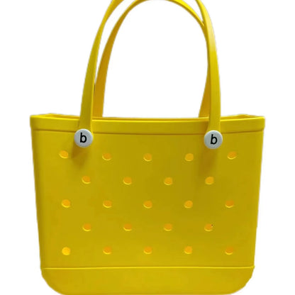 EVA Beach Jelly Bag Rubber Waterproof Shoulder Handbag Large Capacity Portable Travel Handbag Summer Pool Fashion Women Tote Bag