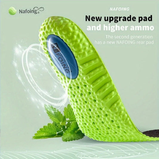 4D Latex Sport Insoles Super Soft High Elasticity Shoe Pads, Deodorant Cushion Running Insoles Foot Insole