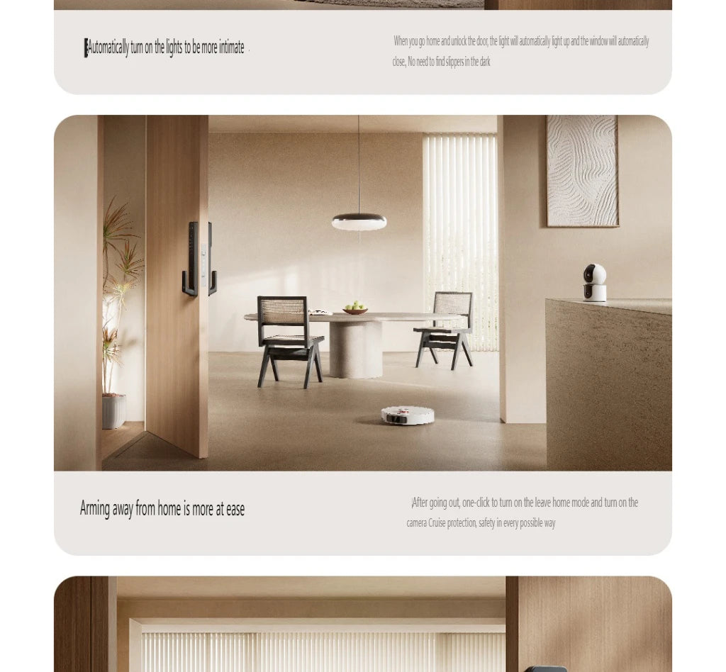 2025 Xiaomi Smart Door Lock 2 Cat Eye Visual Screen Fingerprint Bluetooth NFC Unlock For MiHome Push-pull Lock With Camera
