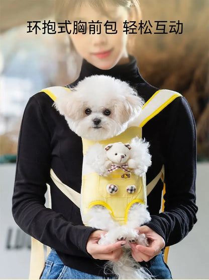 Pet Dog Hand Bag Carrier For Dogs Portable Four-legged Puppy Straddle Packs Shoulder Bag Vest Traction Rope For Yorkshire