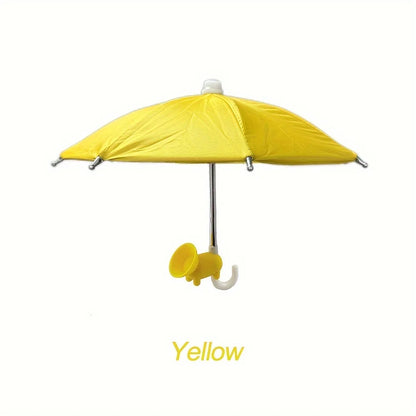 Smartphone Mini Umbrella, Universal Pig Suction Cup Bracket, Outdoor Anti-glare Sunshade, Polyester Material, Anti-reflection.