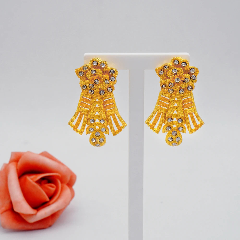 2023 Fine Jewelry Sets For Women Dubai Bridal Wedding Gifts Necklace Bracelet Earrings Ring Jewellery Set African Bead jewelry