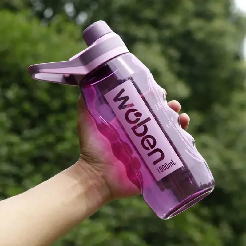 1/1.5L Leak Proof Water Cup Environmentally Plastic Water Bottles Sports Bottle Large Capacity Travel Water Bottle Flip