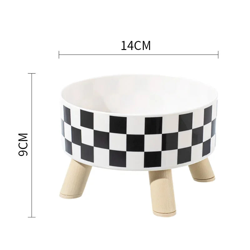 Pet Bowl Anti-knock Non-slip Four-corner Large Capacity Dog Rice Bowl Anti-cervical Cat Pet Single