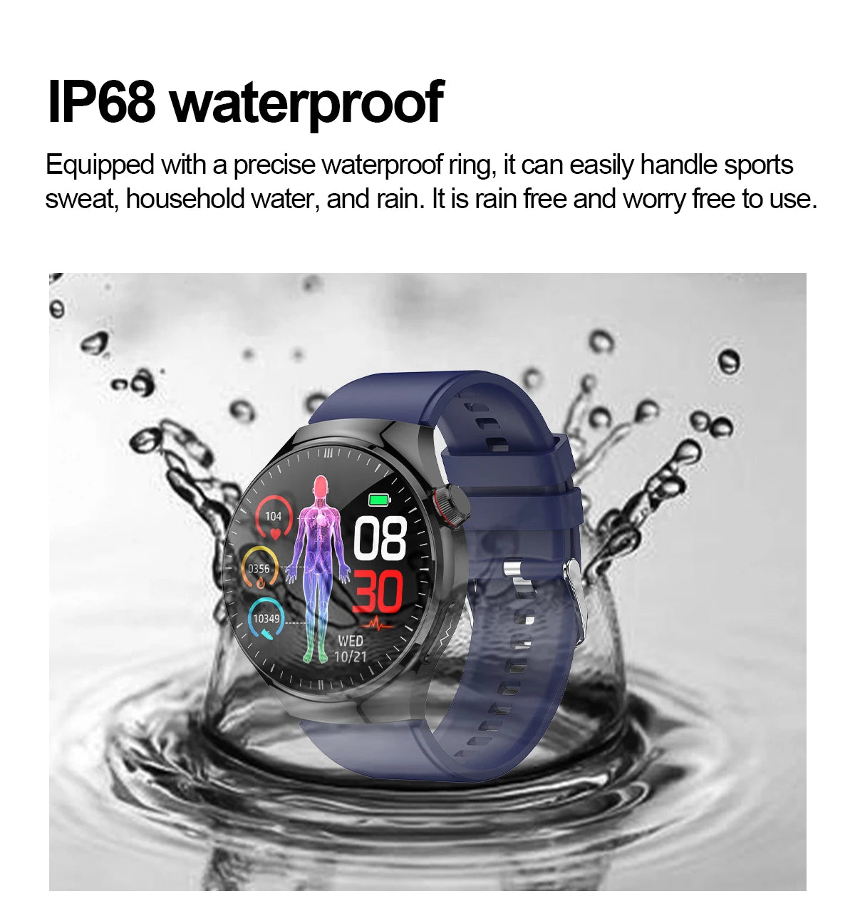 2025 For HUAWEI Precise ECG+PPG Uric acid HD Smart Watch Men Blood lipids Heart Rate Blood pressure Sport Call Health Smartwatch