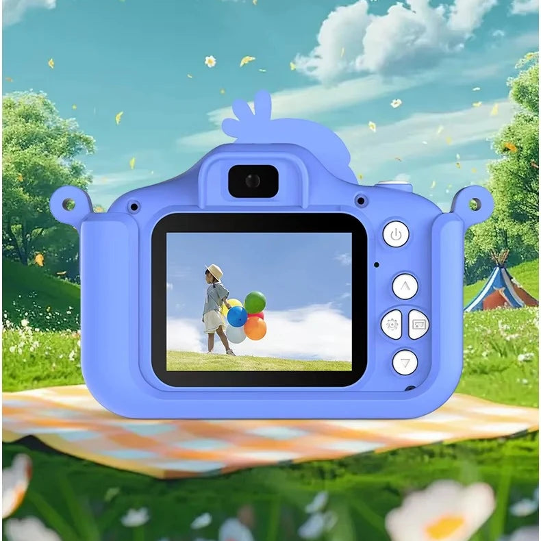 Kids Toys Camera HD 2.0 Inch Screen Cartoon Parrot Case 32GB Card Video Photo Child Birthday Festival Gifts Digital Camera Toys