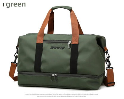 Fitness bag Large capacity Short distance luggage portable fitness bag Travel bag Shoulder handbag Men's sports waterproof bag