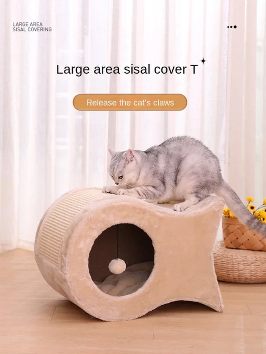 Cat Nest Warm Cat House Enclosed House All Year Round Winter Cat Sleeping Nest Pet Supplies