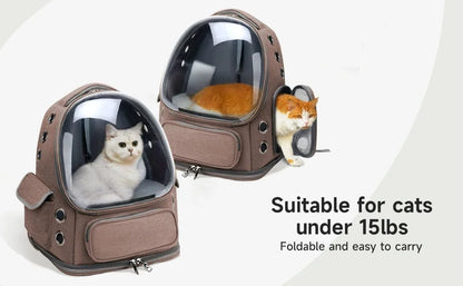 Transparent Pet Carrier Backpack Outdoor Travel Essential for Cats Small Dogs Breathable Design Comfortable Premium Pet Supplies