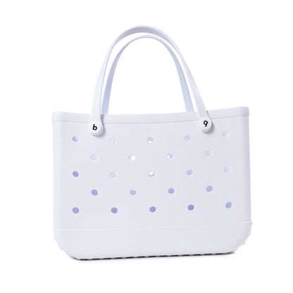 Beach Bag Tote Silicone Basket Waterproof Travel Jelly Handbag Women Picnic Basket Multi-Purpose Croc Handbag Shopping Bags