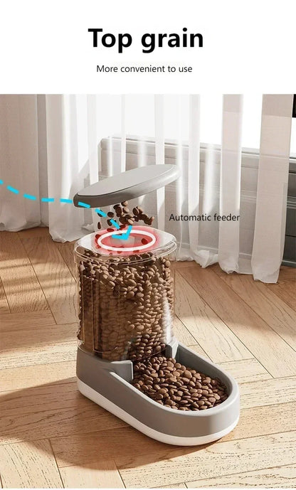 Automatic Pet Feeder Water Dispenser Cat Dog Food Bowl Puppy Cat Drinking Water Flowing Water Without Inserting Electric